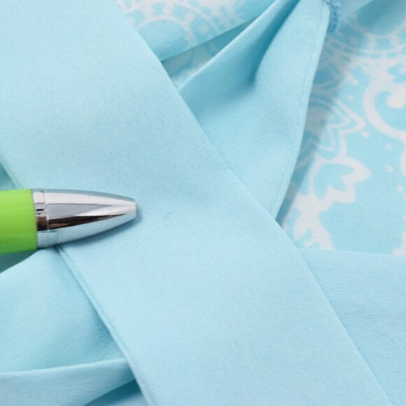 Motherhood Maternity Paisley Top Women Small Belt Blue White Casual Popover Boho - Picture 14 of 15